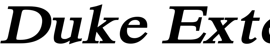 Duke Extended Bold Italic Font Download Free